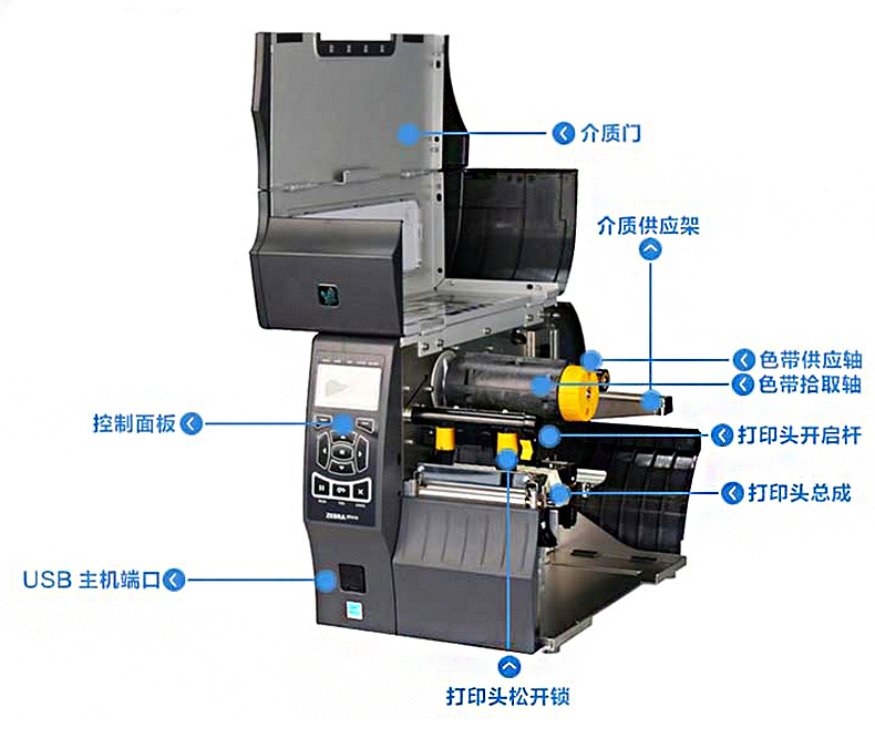 斑馬ZT410R固定資產(chǎn)RFID標簽打印機內(nèi)部展示